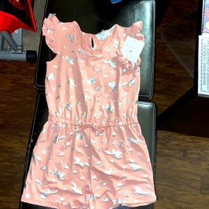 Girls romper pink and silver size 10